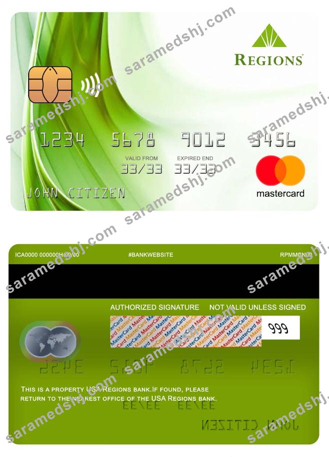 USA Regions bank mastercard
